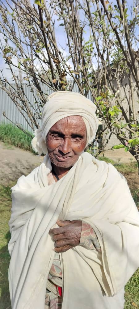 An elder supported by the foundation
